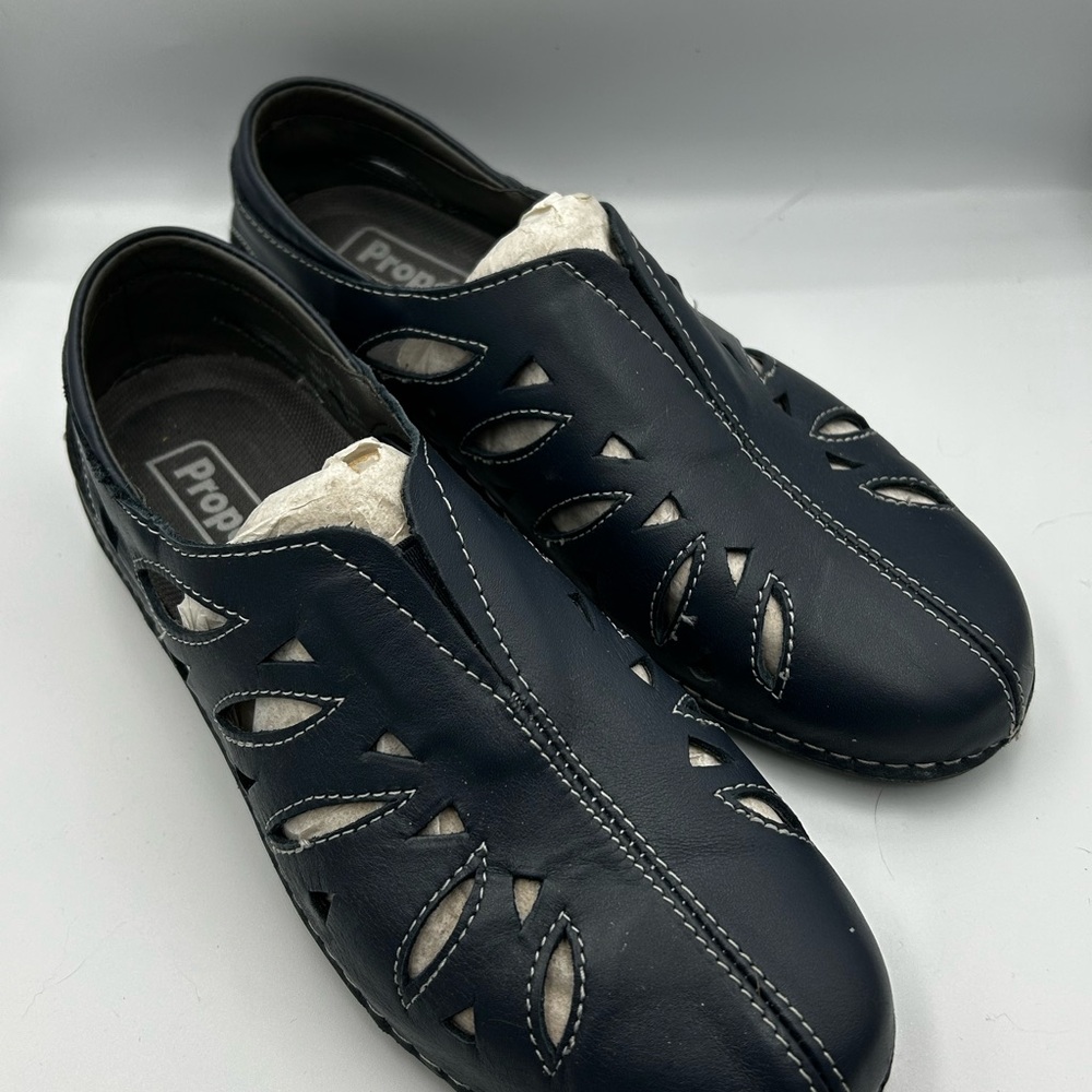 Propet Blue Flats Comfortable Slip-On Loafers
